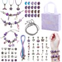 ZESTAW DO ROBIENIA BRANSOLETEK NASZYJNIKÓW KREATYWNY DLA DZIECI CHARMS DIY
