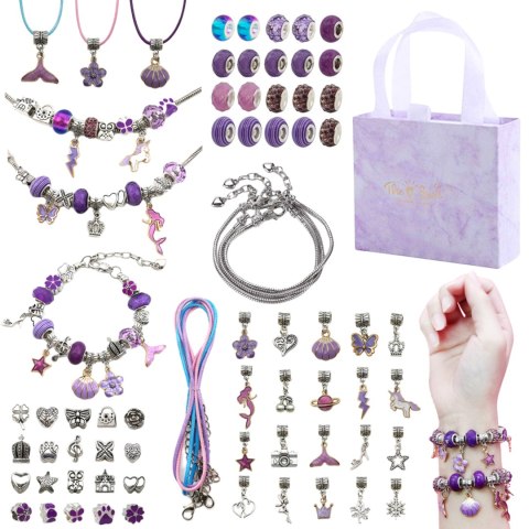 ZESTAW DO ROBIENIA BRANSOLETEK NASZYJNIKÓW KREATYWNY DLA DZIECI CHARMS DIY ZESTAW DO ROBIENIA BRANSOLETEK NASZYJNIKÓW KREATYWNY DLA DZIECI CHARMS DIY