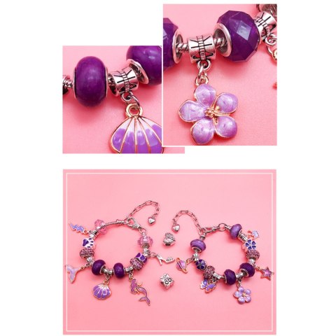 ZESTAW DO ROBIENIA BRANSOLETEK NASZYJNIKÓW KREATYWNY DLA DZIECI CHARMS DIY ZESTAW DO ROBIENIA BRANSOLETEK NASZYJNIKÓW KREATYWNY DLA DZIECI CHARMS DIY