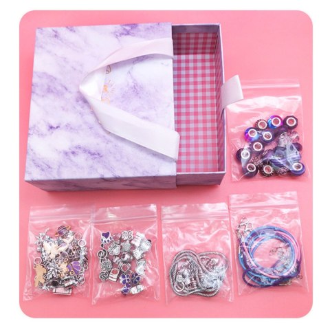 ZESTAW DO ROBIENIA BRANSOLETEK NASZYJNIKÓW KREATYWNY DLA DZIECI CHARMS DIY ZESTAW DO ROBIENIA BRANSOLETEK NASZYJNIKÓW KREATYWNY DLA DZIECI CHARMS DIY