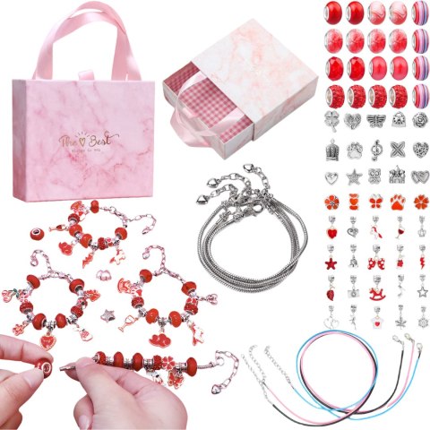 ZESTAW DO ROBIENIA BRANSOLETEK NASZYJNIKÓW KREATYWNY DLA DZIECI CHARMS DIY ZESTAW DO ROBIENIA BRANSOLETEK NASZYJNIKÓW KREATYWNY DLA DZIECI CHARMS DIY