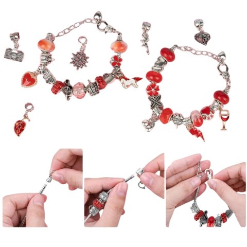 ZESTAW DO ROBIENIA BRANSOLETEK NASZYJNIKÓW KREATYWNY DLA DZIECI CHARMS DIY ZESTAW DO ROBIENIA BRANSOLETEK NASZYJNIKÓW KREATYWNY DLA DZIECI CHARMS DIY
