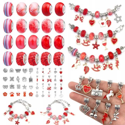 ZESTAW DO ROBIENIA BRANSOLETEK NASZYJNIKÓW KREATYWNY DLA DZIECI CHARMS DIY ZESTAW DO ROBIENIA BRANSOLETEK NASZYJNIKÓW KREATYWNY DLA DZIECI CHARMS DIY