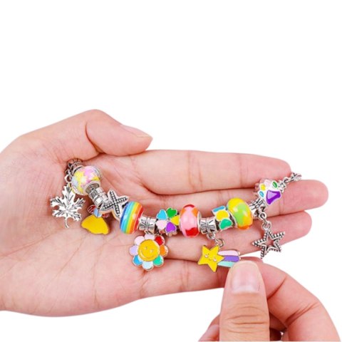 ZESTAW DO ROBIENIA BRANSOLETEK NASZYJNIKÓW KREATYWNY DLA DZIECI CHARMS DIY ZESTAW DO ROBIENIA BRANSOLETEK NASZYJNIKÓW KREATYWNY DLA DZIECI CHARMS DIY
