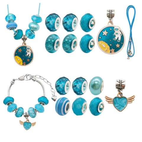 ZESTAW DO ROBIENIA BRANSOLETEK NASZYJNIKÓW KREATYWNY DLA DZIECI CHARMS DIY ZESTAW DO ROBIENIA BRANSOLETEK NASZYJNIKÓW KREATYWNY DLA DZIECI CHARMS DIY