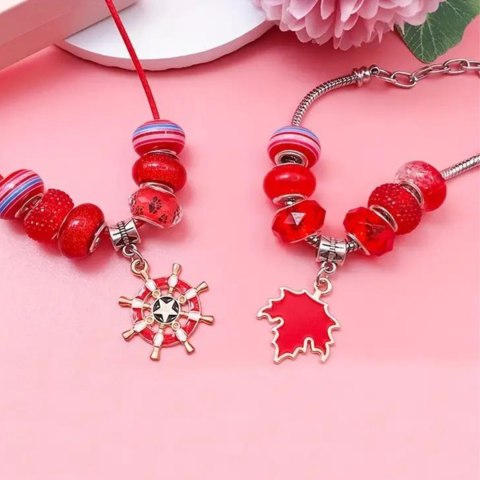 ZESTAW DO ROBIENIA BRANSOLETEK NASZYJNIKÓW KREATYWNY DLA DZIECI CHARMS DIY ZESTAW DO ROBIENIA BRANSOLETEK NASZYJNIKÓW KREATYWNY DLA DZIECI CHARMS DIY