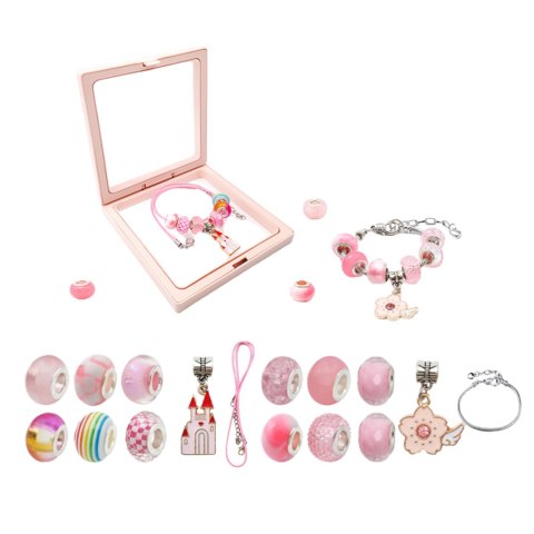 ZESTAW DO ROBIENIA BRANSOLETEK NASZYJNIKÓW KREATYWNY DLA DZIECI CHARMS DIY ZESTAW DO ROBIENIA BRANSOLETEK NASZYJNIKÓW KREATYWNY DLA DZIECI CHARMS DIY