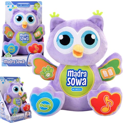 Mądra Sowa Maskotka Przytulanka Interaktywna Edukacyjna Nauka Wierszy Liczb Mądra Sowa Maskotka Przytulanka Interaktywna Edukacyjna Nauka Wierszy Liczb