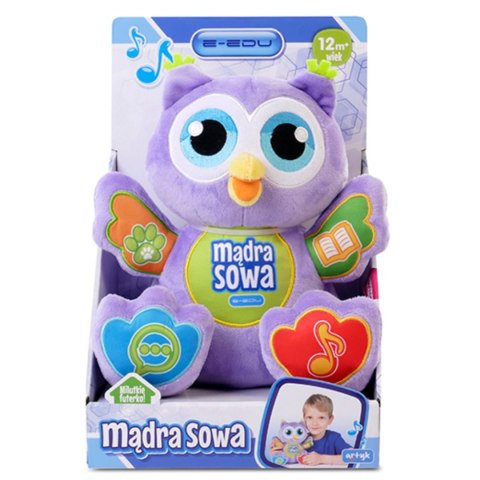 Mądra Sowa Maskotka Przytulanka Interaktywna Edukacyjna Nauka Wierszy Liczb Mądra Sowa Maskotka Przytulanka Interaktywna Edukacyjna Nauka Wierszy Liczb