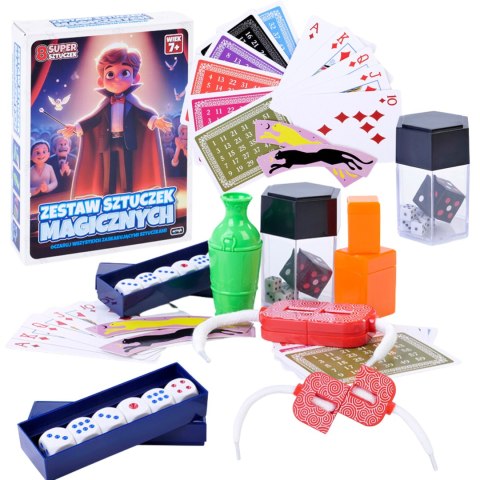Zestaw Sztuczek Magicznych 8 Elementów Instrukcja Magiczne Rekwizyty Zestaw Sztuczek Magicznych 8 Elementów Instrukcja Magiczne Rekwizyty