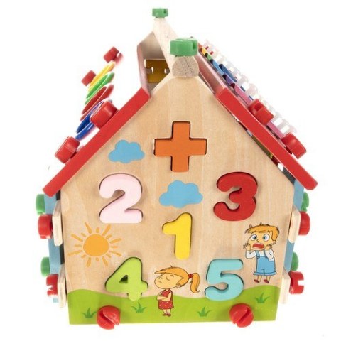 DOMEK EDUKACYJNY DREWNIANY SORTER DLA DZIECI DIY WIELOFUNKCYJNY DOMEK EDUKACYJNY DREWNIANY SORTER DLA DZIECI DIY WIELOFUNKCYJNY