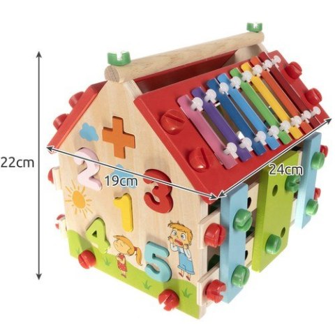 DOMEK EDUKACYJNY DREWNIANY SORTER DLA DZIECI DIY WIELOFUNKCYJNY DOMEK EDUKACYJNY DREWNIANY SORTER DLA DZIECI DIY WIELOFUNKCYJNY