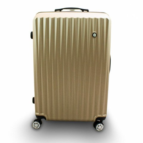 KOMPLET/ZESTAW WALIZEK CHAMPAGNER MOCNE ABS TWARDE PODRÓŻNE TORBY KOMPLET/ZESTAW WALIZEK CHAMPAGNER MOCNE ABS TWARDE PODRÓŻNE TORBY