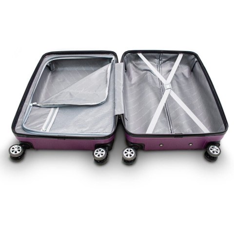 SET WALIZEK NA KÓŁKACH FIOLETOWE 3 SZT XL+L+M NA KÓŁKACH 360 SET WALIZEK NA KÓŁKACH FIOLETOWE 3 SZT XL+L+M NA KÓŁKACH 360