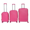 ZESTAW WALIZEK NA KÓŁKACH KOMPLET XL+L+M RÓŻOWE BARUT ABS SOLIDNE