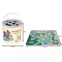 ZESTAW DREWNIANYCH KLOCKÓW MIASTECZKO Z MATĄ PUZZLE W WIADERKU + TORBA