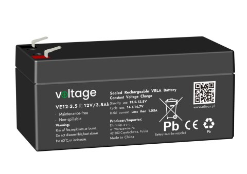 Akumulator AGM Voltage 12V 3.5Ah VE12-3.5