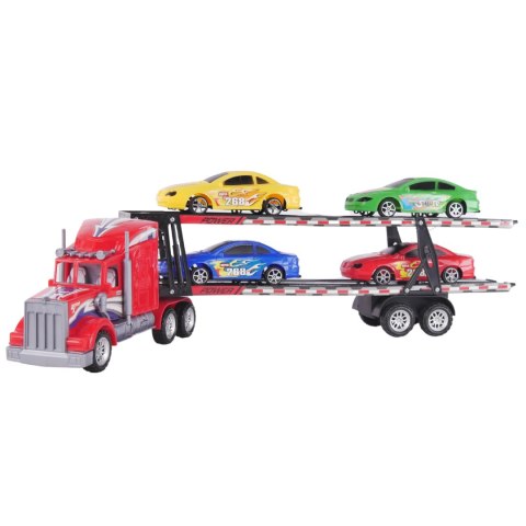 DUŻA LAWETA TRANSPORTOWA CIĘŻARÓWKA 4 SAMOCHODY TRANSPORTER POJAZD NACZEPA DUŻA LAWETA TRANSPORTOWA CIĘŻARÓWKA 4 SAMOCHODY TRANSPORTER POJAZD NACZEPA