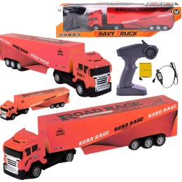 TIR CIĘŻARÓWKA RC ZDALNIE STEROWANA PILOTEM ODCZEPIANA NACZEPA AKUMULATOR