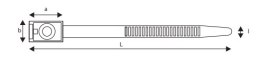 UCHWYT PASKOWY UNIWERSALNY UP-1035UV CZARNY (100szt.)