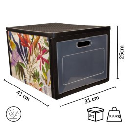 FLORAL W KWIATY ORGANIZER DO SZAFY Z DRZWICZKAMI 41X31X25CM PUDEŁKO PUDŁO