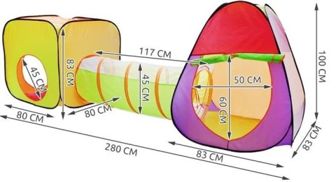 Namiot dla dzieci IGLO + tunel + 200szt piłek Namiot dla dzieci IGLO + tunel + 200szt piłek