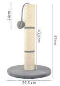 Drapak dla kota - słupek szary 45cm