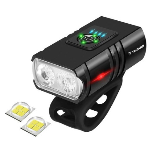 Lampka rowerowa 4T6 USB + tylne światło 23677 Lampka rowerowa 4T6 USB + tylne światło 23677