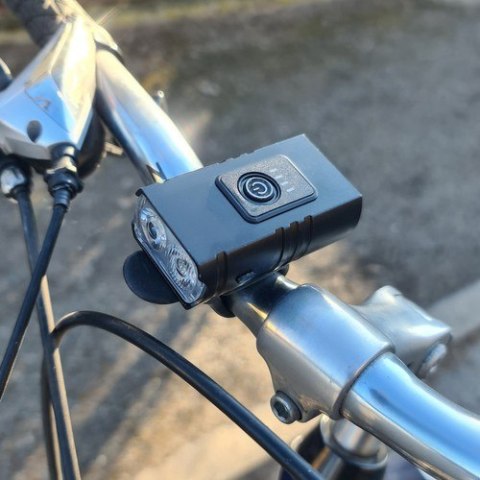 Lampka rowerowa 4T6 USB + tylne światło 23677 Lampka rowerowa 4T6 USB + tylne światło 23677
