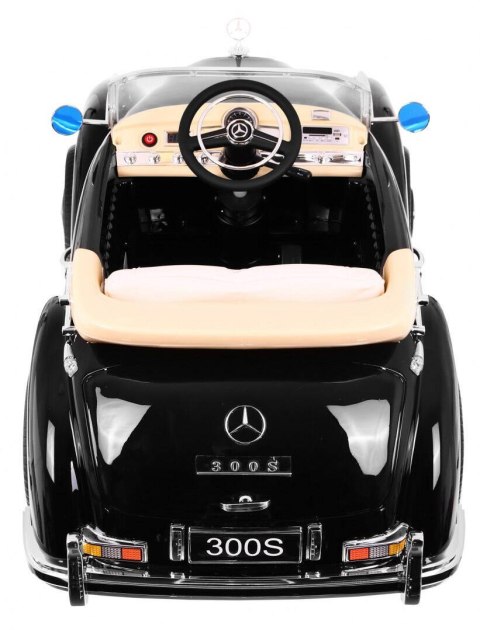 Mercedes Benz 300S Retro dla dzieci Lakier Czarny + Pilot + EVA + Wolny Start + LED MP3 Mercedes Benz 300S Retro dla dzieci Lakier Czarny + Pilot + EVA + Wolny Start + LED MP3