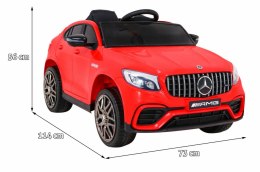 Mercedes Benz GLC63S dla dzieci Czerwony + Pilot + Napęd 4x4 + MP3 LED + EVA + Wolny Start