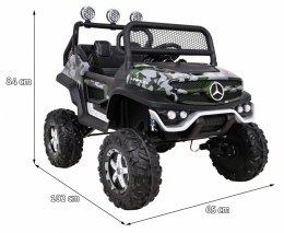 Mercedes Benz Unimog dla dzieci Lakier Moro + Napęd 4x4 + Pilot + Bagażnik + Wolny Start + MP3 LED