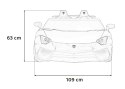 Lamborghini Aventador SV na akumulator dla 2 dzieci Szary + Silnik bezszczotkowy + Pompowane koła + Audio LED