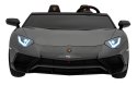 Lamborghini Aventador SV na akumulator dla 2 dzieci Szary + Silnik bezszczotkowy + Pompowane koła + Audio LED