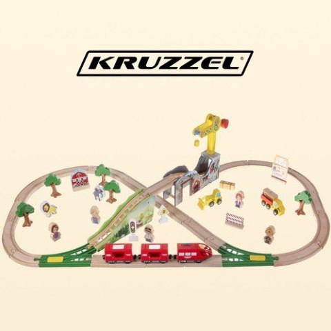 Kolejka drewniana- tor Kruzzel 22495 Kolejka drewniana- tor Kruzzel 22495