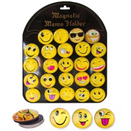MAGNESY BUŹKI EMOTKI 4CM 24 SZTUKI