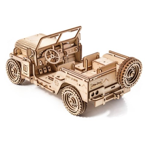 Little Story Drewniane Puzzle Model 3D - Pojazd Wojskowy Jeep Little Story Drewniane Puzzle Model 3D - Pojazd Wojskowy Jeep