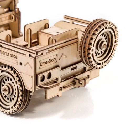 Little Story Drewniane Puzzle Model 3D - Pojazd Wojskowy Jeep Little Story Drewniane Puzzle Model 3D - Pojazd Wojskowy Jeep