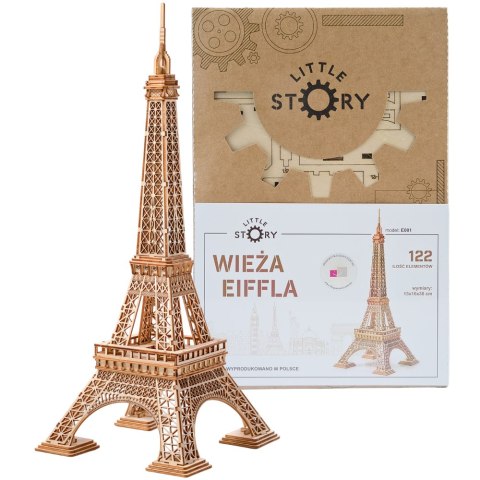 Little Story Drewniane Puzzle Model 3D - Wieża Eiffla Little Story Drewniane Puzzle Model 3D - Wieża Eiffla