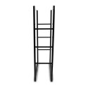 STOJAK NA DREWNO OPAŁOWE 60X25X100CM CZARNY STALOWY MINIMALISTYCZNY