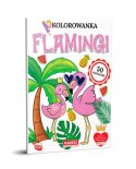 Kolorowanka z naklejkami Flamingi