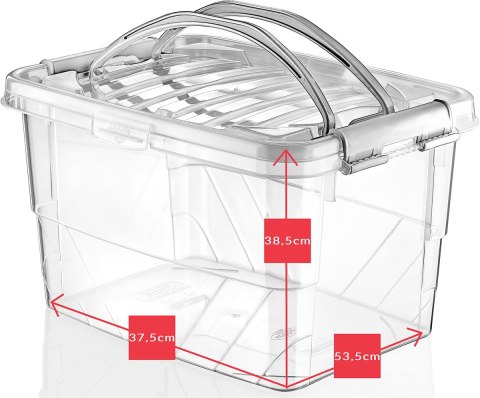 POJEMNIK PLASTIKOWY 40L PROSTOKĄT MAXI POKRYWA POJEMNIK PLASTIKOWY 40L PROSTOKĄT MAXI POKRYWA