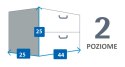 Pudełko kartonowe 2 szuflady poziome DONICZKI SŁONECZNIK