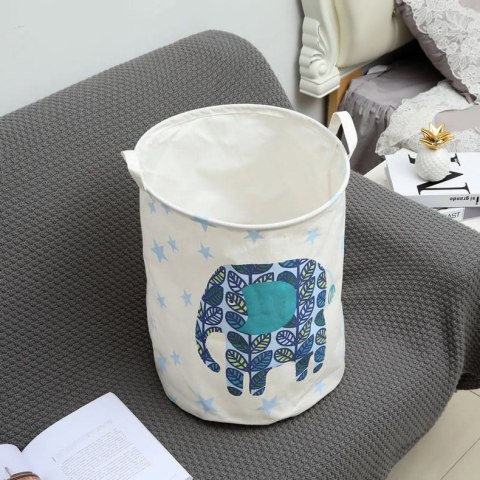 POJEMNIK KOSZ MATERIAŁOWY SŁOŃ 50x40cm PRZECHOWYWA POJEMNIK KOSZ MATERIAŁOWY SŁOŃ 50x40cm PRZECHOWYWA