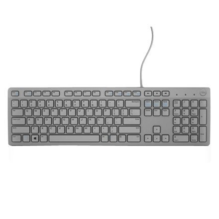 Dell KB216 Multimedia, Wired, Keyboard layout EN, Grey, English, Numeric keypad