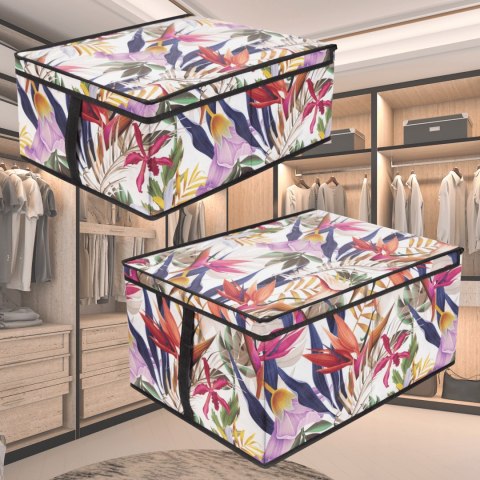 FLORAL W KWIATY ORGANIZER DO SZAFY Z POKRYWĄ 50X40X25CM PUDEŁKO KWIECISTE FLORAL W KWIATY ORGANIZER DO SZAFY Z POKRYWĄ 50X40X25CM PUDEŁKO KWIECISTE