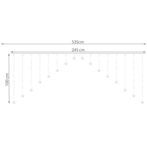 Kurtyna świetlna 136LED USB- multicolor KŚ19772 Kurtyna świetlna 136LED USB- multicolor KŚ19772