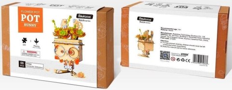 ROBOTIME Drewniane Puzzle 3D - Doniczka Królik ROBOTIME Drewniane Puzzle 3D - Doniczka Królik
