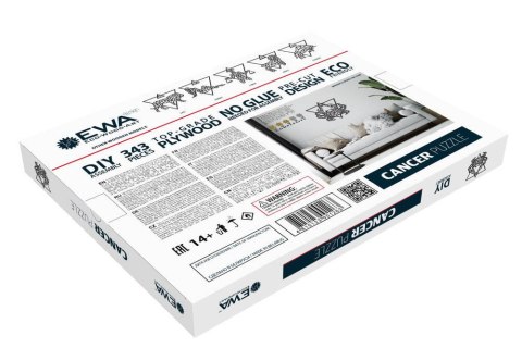 EWA Drewniane Puzzle 3D - Dekoracja Ścienna Rak EWA Drewniane Puzzle 3D - Dekoracja Ścienna Rak