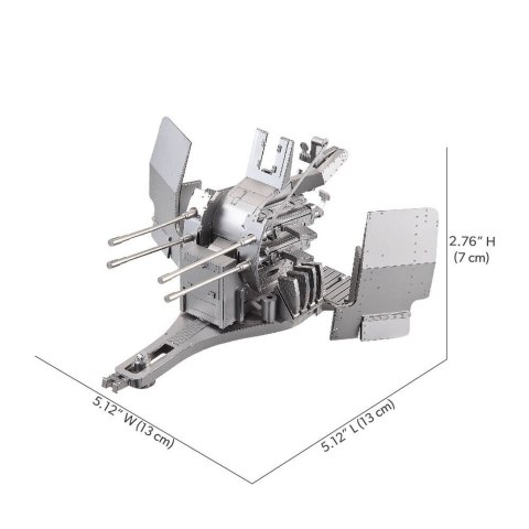Piececool Puzzle Metalowe Model 3D - Działko Przeciwlotnicze 20MM FLAKVIERLING 38 Piececool Puzzle Metalowe Model 3D - Działko Przeciwlotnicze 20MM FLAKVIERLING 38